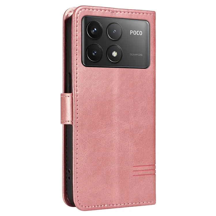 For Xiaomi Poco F6 Pro 5G / Redmi K70 5G / K70 Pro 5G Case T-Shaped Lines Leather Phone Cover