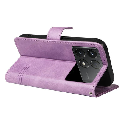 For Xiaomi Poco F6 Pro 5G / Redmi K70 5G / K70 Pro 5G Case T-Shaped Lines Leather Phone Cover