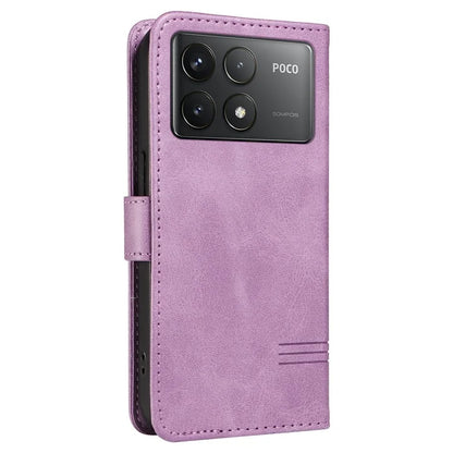 For Xiaomi Poco F6 Pro 5G / Redmi K70 5G / K70 Pro 5G Case T-Shaped Lines Leather Phone Cover