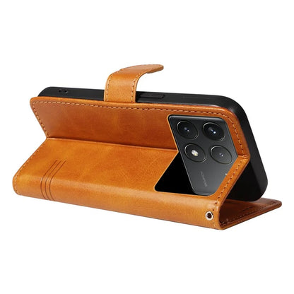 For Xiaomi Poco F6 Pro 5G / Redmi K70 5G / K70 Pro 5G Case T-Shaped Lines Leather Phone Cover