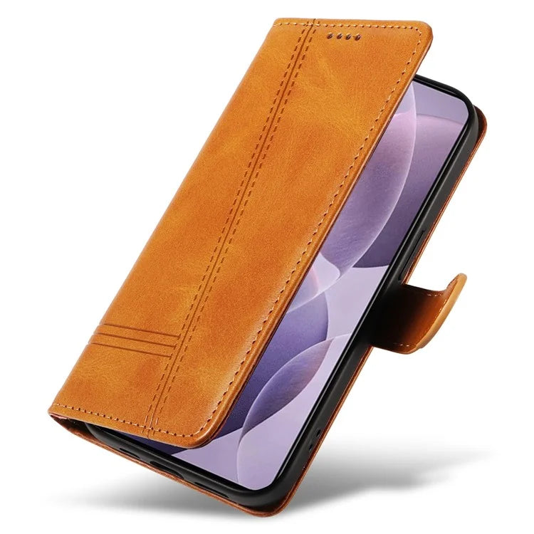 For Xiaomi Poco F6 Pro 5G / Redmi K70 5G / K70 Pro 5G Case T-Shaped Lines Leather Phone Cover