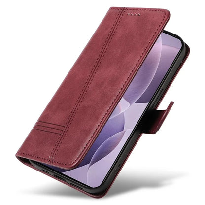 For Xiaomi Poco F6 Pro 5G / Redmi K70 5G / K70 Pro 5G Case T-Shaped Lines Leather Phone Cover