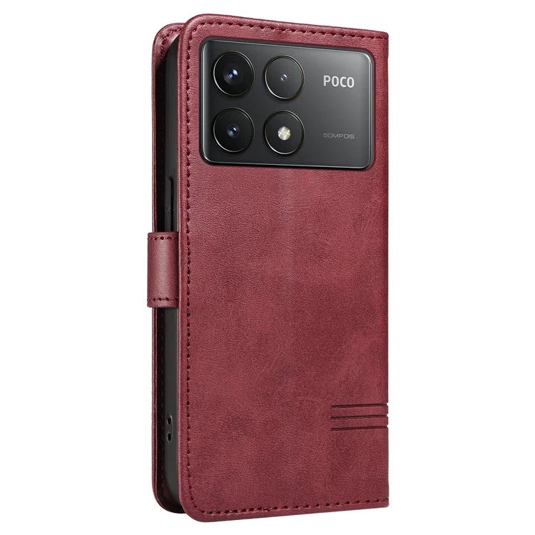 For Xiaomi Poco F6 Pro 5G / Redmi K70 5G / K70 Pro 5G Case T-Shaped Lines Leather Phone Cover
