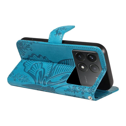 For Xiaomi Redmi K70 5G / K70 Pro 5G / Poco F6 Pro 5G Case Butterfly Wallet Stand Flip Leather Phone Cover