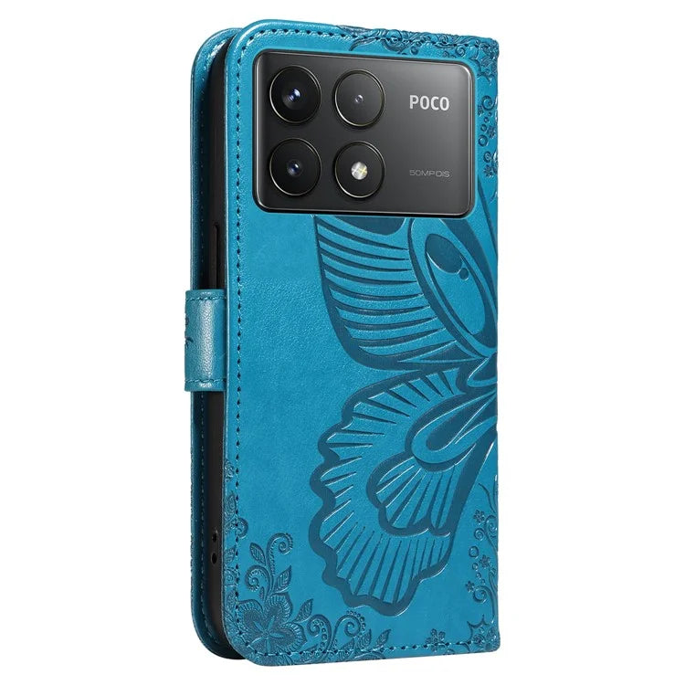 For Xiaomi Redmi K70 5G / K70 Pro 5G / Poco F6 Pro 5G Case Butterfly Wallet Stand Flip Leather Phone Cover