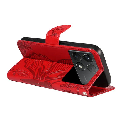 For Xiaomi Redmi K70 5G / K70 Pro 5G / Poco F6 Pro 5G Case Butterfly Wallet Stand Flip Leather Phone Cover