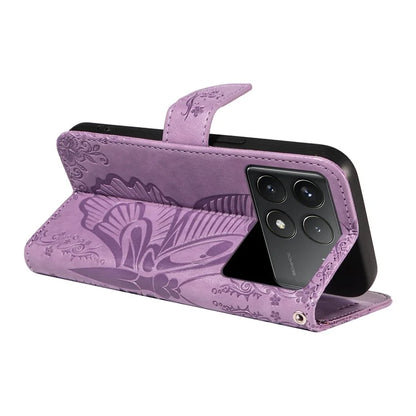 For Xiaomi Redmi K70 5G / K70 Pro 5G / Poco F6 Pro 5G Case Butterfly Wallet Stand Flip Leather Phone Cover