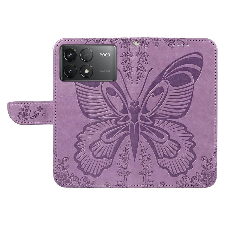 For Xiaomi Redmi K70 5G / K70 Pro 5G / Poco F6 Pro 5G Case Butterfly Wallet Stand Flip Leather Phone Cover
