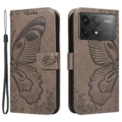 For Xiaomi Redmi K70 5G / K70 Pro 5G / Poco F6 Pro 5G Case Butterfly Wallet Stand Flip Leather Phone Cover