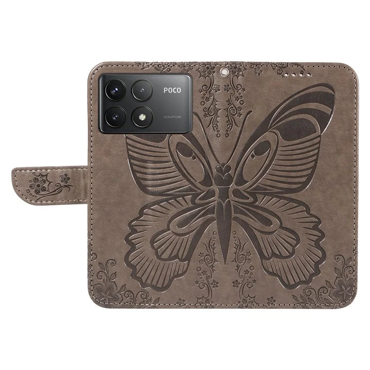 For Xiaomi Redmi K70 5G / K70 Pro 5G / Poco F6 Pro 5G Case Butterfly Wallet Stand Flip Leather Phone Cover
