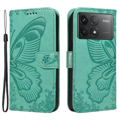 For Xiaomi Redmi K70 5G / K70 Pro 5G / Poco F6 Pro 5G Case Butterfly Wallet Stand Flip Leather Phone Cover