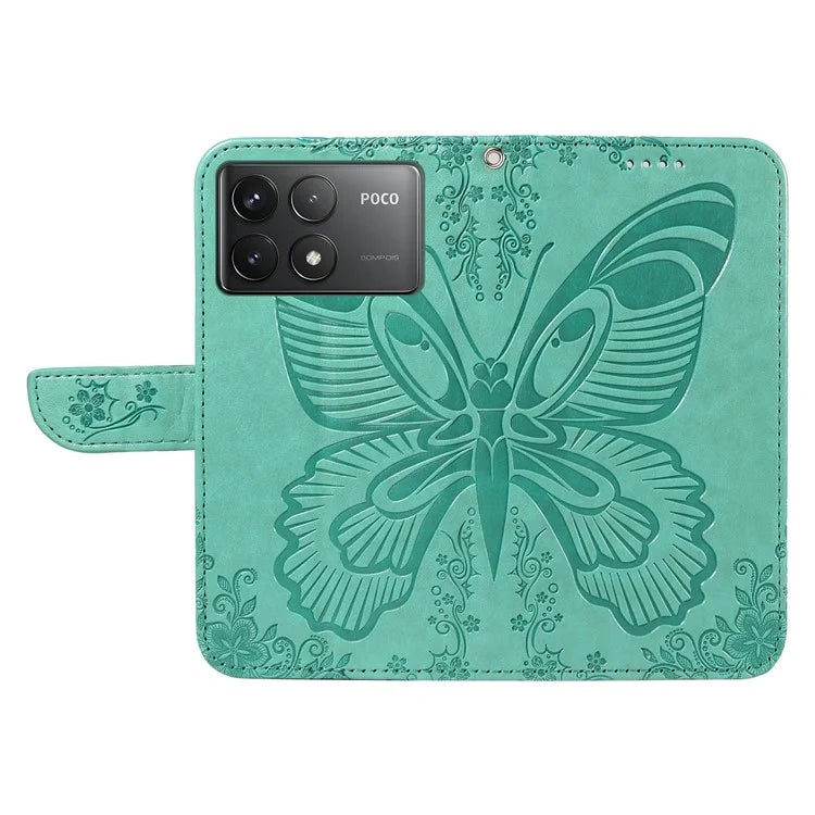 For Xiaomi Redmi K70 5G / K70 Pro 5G / Poco F6 Pro 5G Case Butterfly Wallet Stand Flip Leather Phone Cover