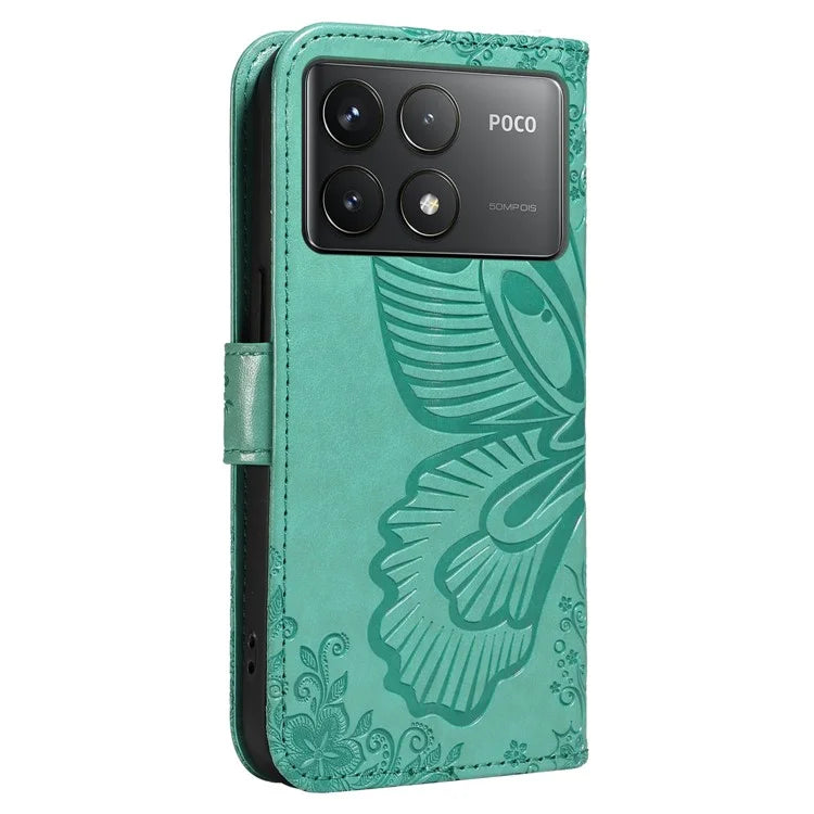 For Xiaomi Redmi K70 5G / K70 Pro 5G / Poco F6 Pro 5G Case Butterfly Wallet Stand Flip Leather Phone Cover