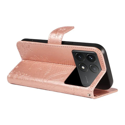 For Xiaomi Redmi K70 5G / K70 Pro 5G / Poco F6 Pro 5G Case Butterfly Wallet Stand Flip Leather Phone Cover