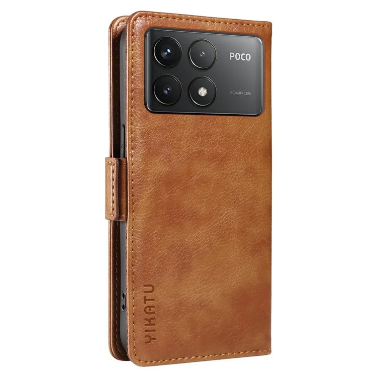 YIKATU YK-007 For Xiaomi Poco F6 Pro 5G / Redmi K70 5G / K70 Pro 5G Leather Case Phone Wallet Cover