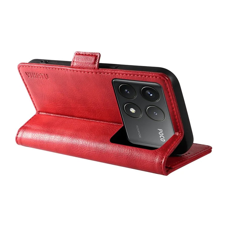 YIKATU YK-007 For Xiaomi Poco F6 Pro 5G / Redmi K70 5G / K70 Pro 5G Leather Case Phone Wallet Cover
