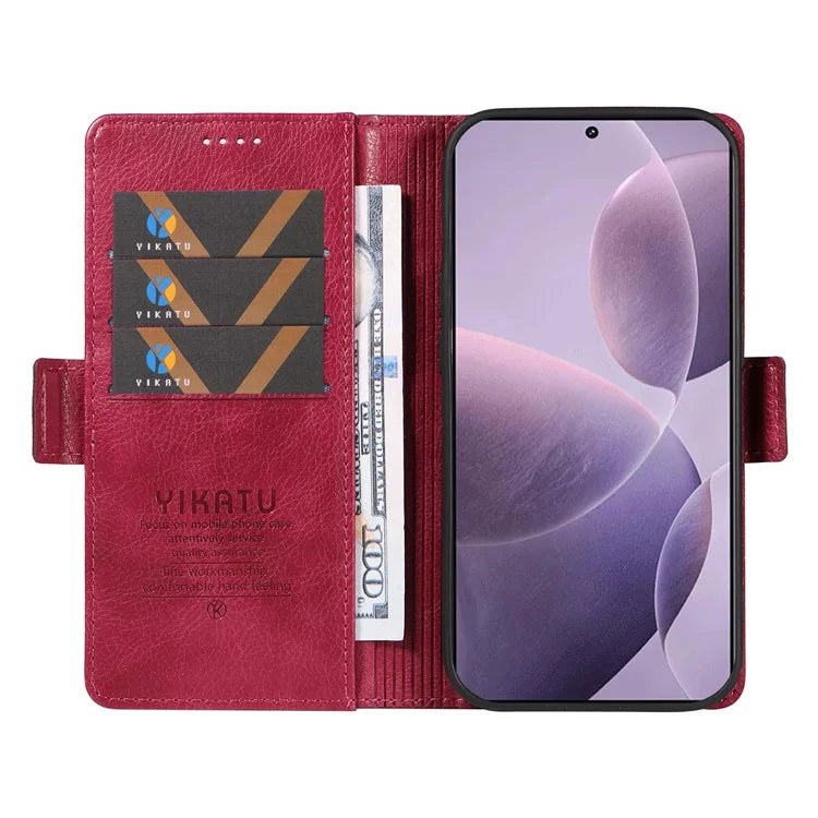 YIKATU YK-007 For Xiaomi Poco F6 Pro 5G / Redmi K70 5G / K70 Pro 5G Leather Case Phone Wallet Cover