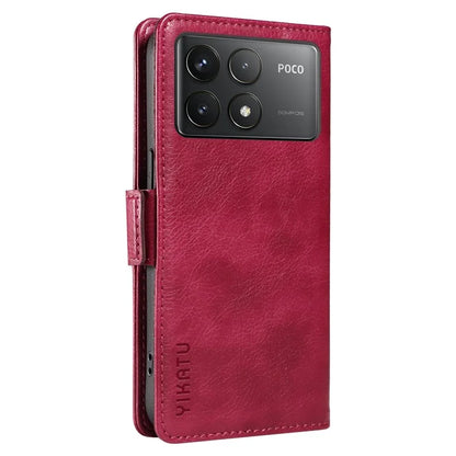 YIKATU YK-007 For Xiaomi Poco F6 Pro 5G / Redmi K70 5G / K70 Pro 5G Leather Case Phone Wallet Cover