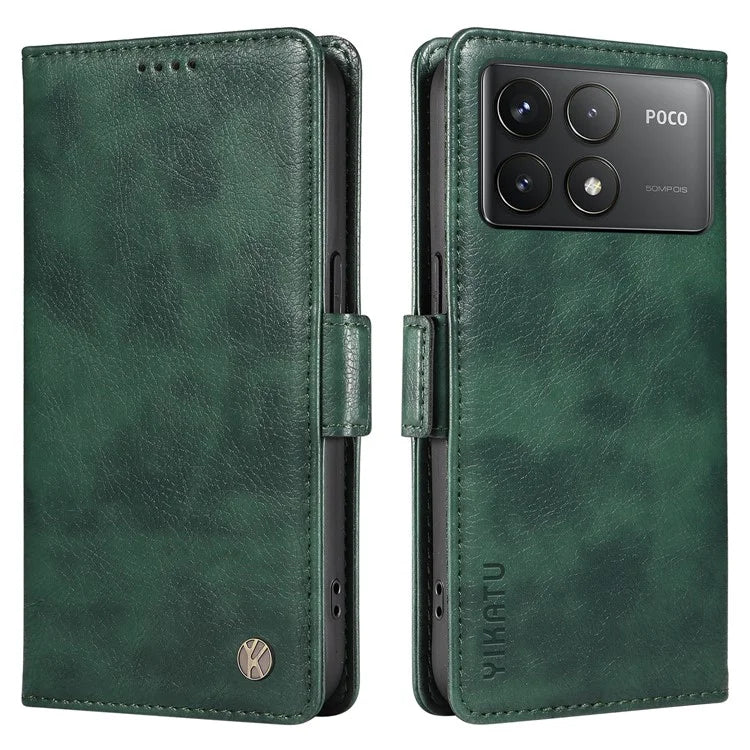 YIKATU YK-007 For Xiaomi Poco F6 Pro 5G / Redmi K70 5G / K70 Pro 5G Leather Case Phone Wallet Cover