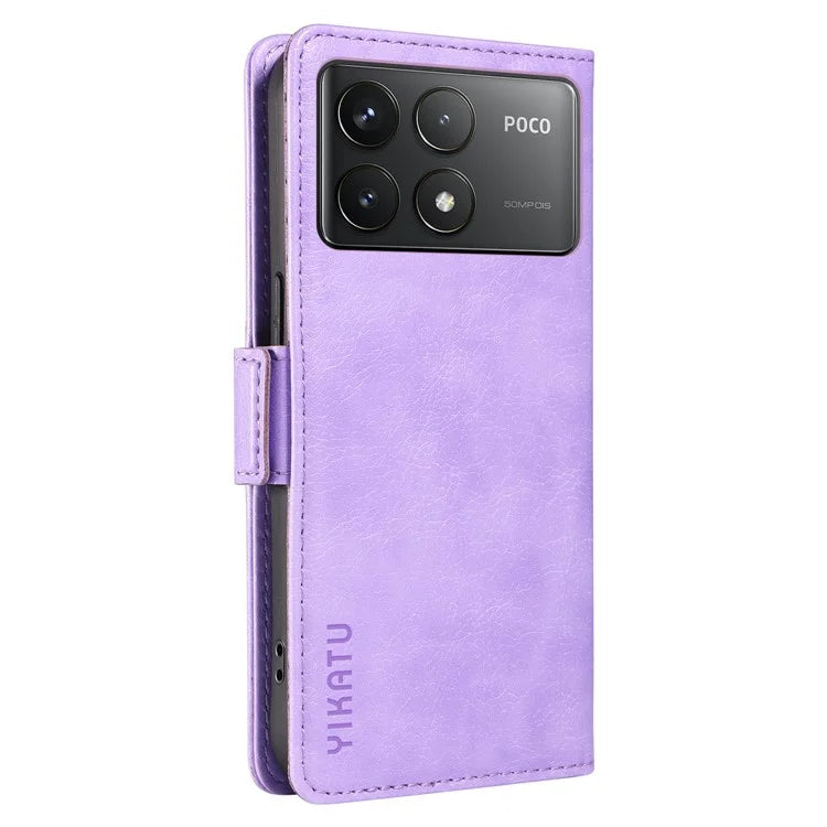 YIKATU YK-007 For Xiaomi Poco F6 Pro 5G / Redmi K70 5G / K70 Pro 5G Leather Case Phone Wallet Cover