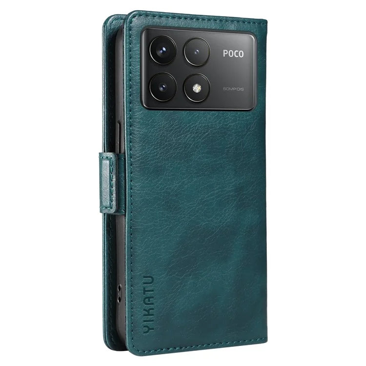 YIKATU YK-007 For Xiaomi Poco F6 Pro 5G / Redmi K70 5G / K70 Pro 5G Leather Case Phone Wallet Cover