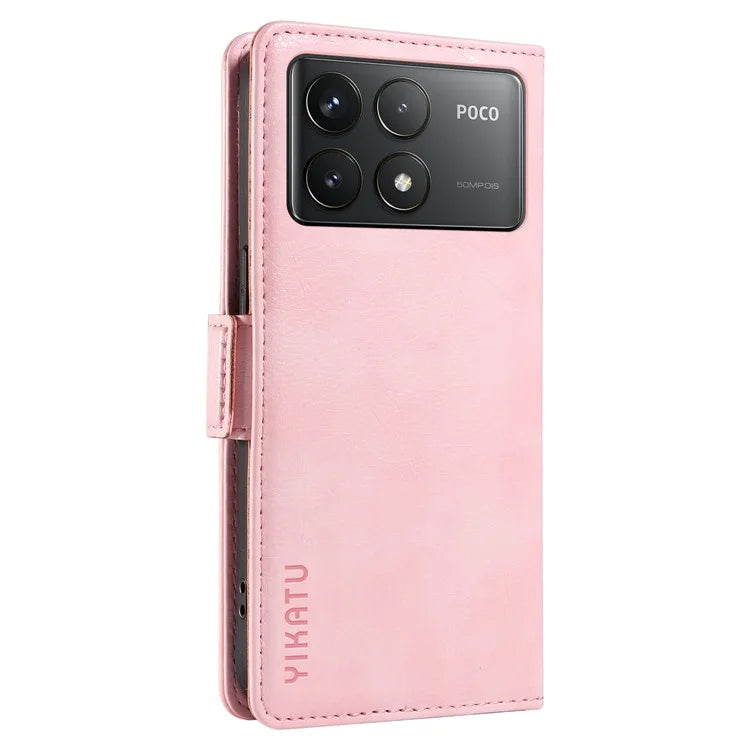 YIKATU YK-007 For Xiaomi Poco F6 Pro 5G / Redmi K70 5G / K70 Pro 5G Leather Case Phone Wallet Cover