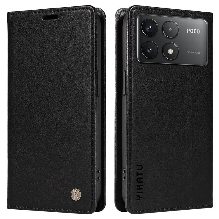 YIKATU YK-006 For Xiaomi Redmi K70 5G / K70 Pro 5G / Poco F6 Pro 5G Case Leather Phone Cover Strong Magnetic Closure