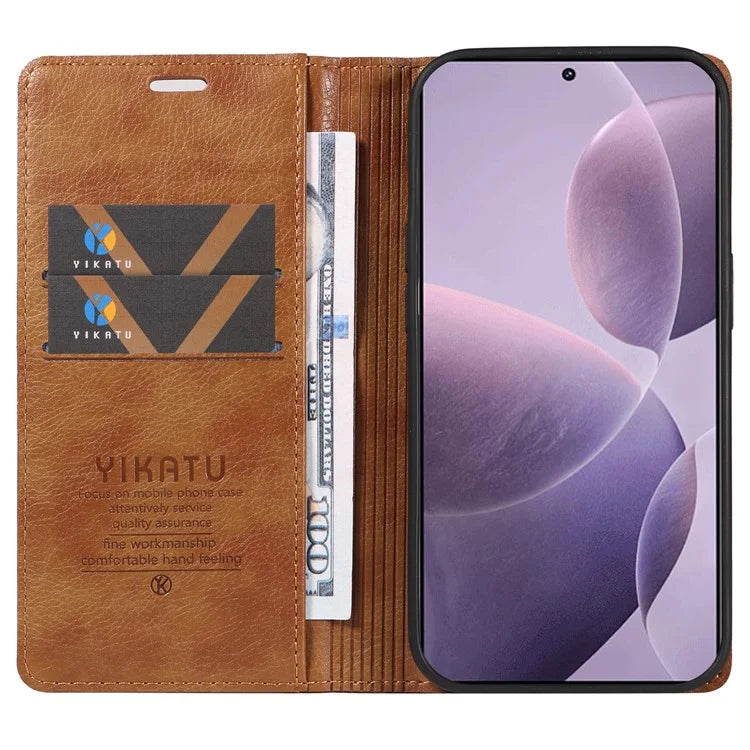YIKATU YK-006 For Xiaomi Redmi K70 5G / K70 Pro 5G / Poco F6 Pro 5G Case Leather Phone Cover Strong Magnetic Closure