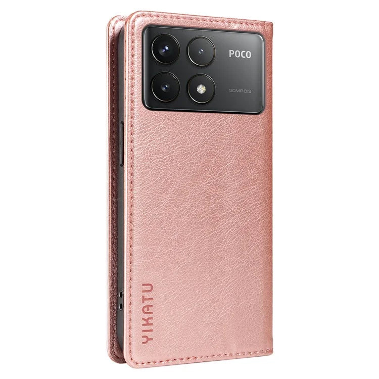 YIKATU YK-006 For Xiaomi Redmi K70 5G / K70 Pro 5G / Poco F6 Pro 5G Case Leather Phone Cover Strong Magnetic Closure