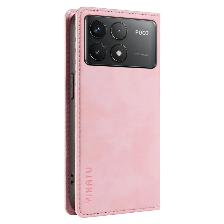 YIKATU YK-006 For Xiaomi Redmi K70 5G / K70 Pro 5G / Poco F6 Pro 5G Case Leather Phone Cover Strong Magnetic Closure