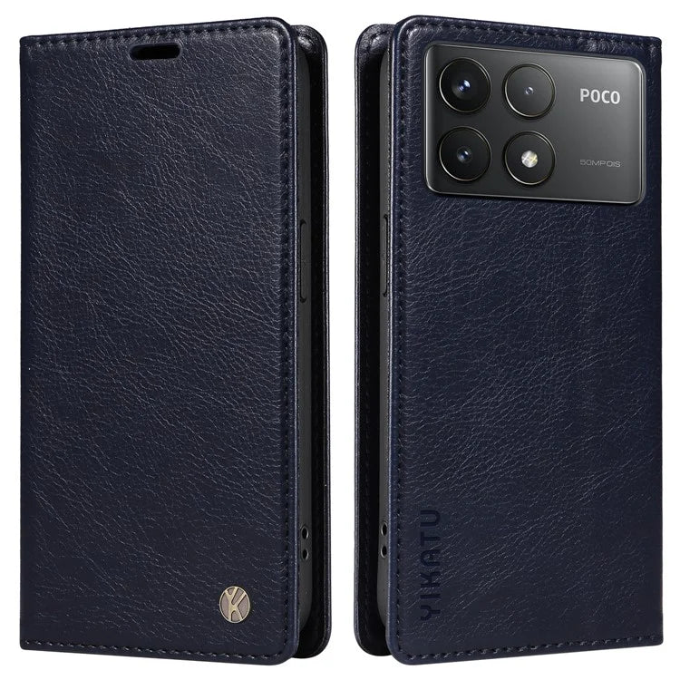 YIKATU YK-006 For Xiaomi Redmi K70 5G / K70 Pro 5G / Poco F6 Pro 5G Case Leather Phone Cover Strong Magnetic Closure