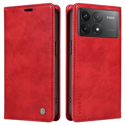 YIKATU YK-006 For Xiaomi Redmi K70 5G / K70 Pro 5G / Poco F6 Pro 5G Case Leather Phone Cover Strong Magnetic Closure