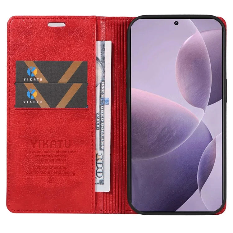 YIKATU YK-006 For Xiaomi Redmi K70 5G / K70 Pro 5G / Poco F6 Pro 5G Case Leather Phone Cover Strong Magnetic Closure