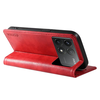 YIKATU YK-006 For Xiaomi Redmi K70 5G / K70 Pro 5G / Poco F6 Pro 5G Case Leather Phone Cover Strong Magnetic Closure