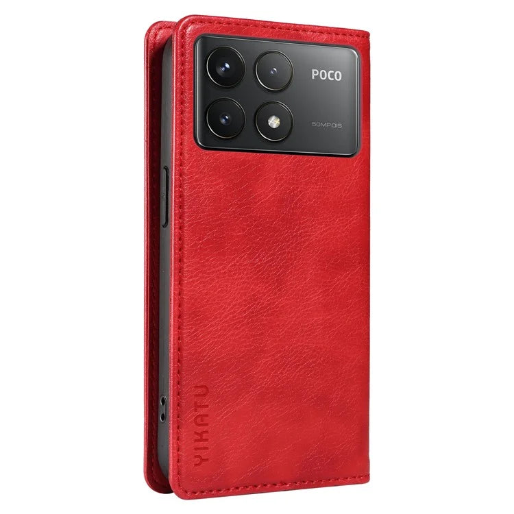 YIKATU YK-006 For Xiaomi Redmi K70 5G / K70 Pro 5G / Poco F6 Pro 5G Case Leather Phone Cover Strong Magnetic Closure