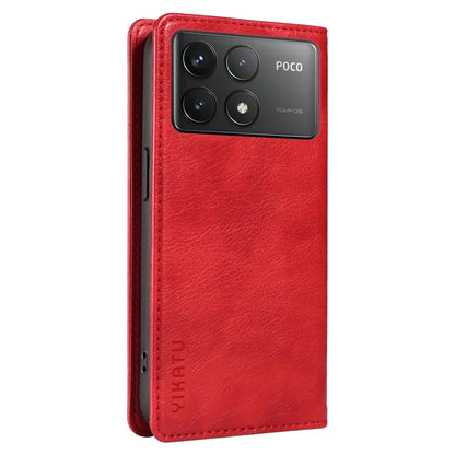 YIKATU YK-006 For Xiaomi Redmi K70 5G / K70 Pro 5G / Poco F6 Pro 5G Case Leather Phone Cover Strong Magnetic Closure