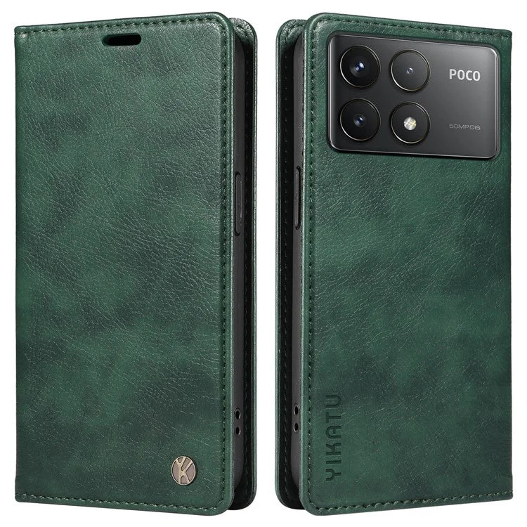 YIKATU YK-006 For Xiaomi Redmi K70 5G / K70 Pro 5G / Poco F6 Pro 5G Case Leather Phone Cover Strong Magnetic Closure