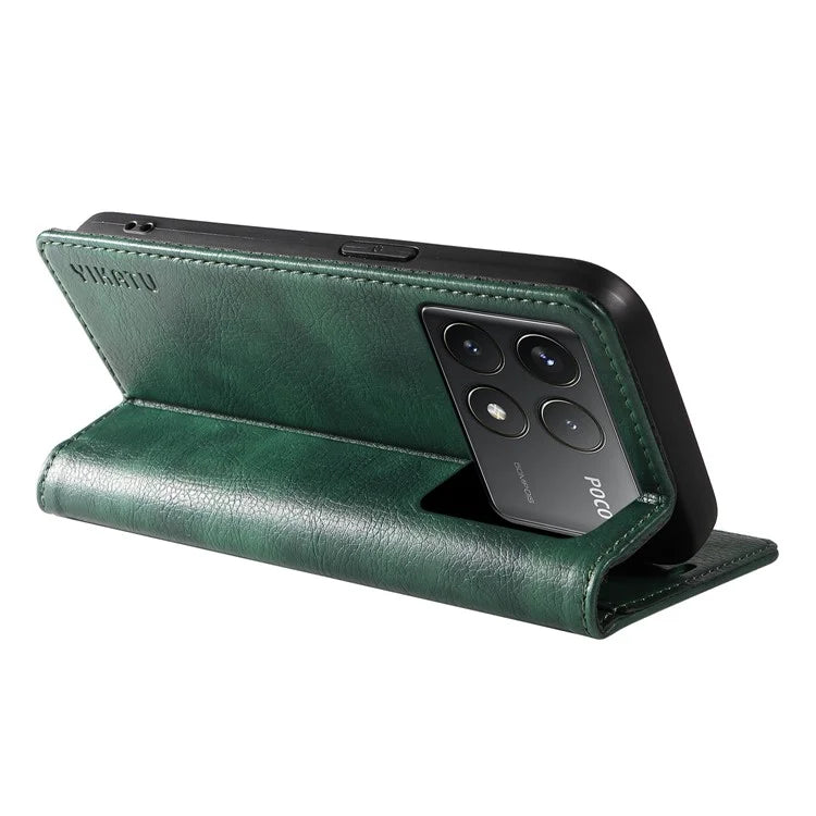 YIKATU YK-006 For Xiaomi Redmi K70 5G / K70 Pro 5G / Poco F6 Pro 5G Case Leather Phone Cover Strong Magnetic Closure