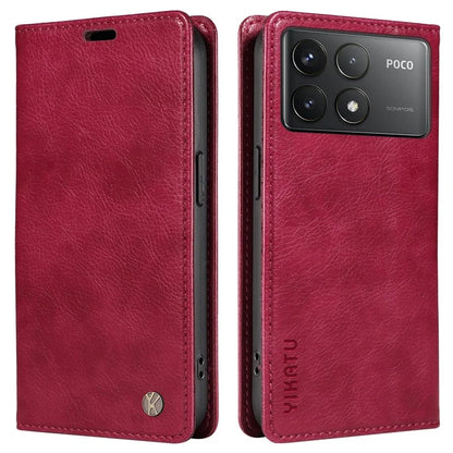 YIKATU YK-006 For Xiaomi Redmi K70 5G / K70 Pro 5G / Poco F6 Pro 5G Case Leather Phone Cover Strong Magnetic Closure