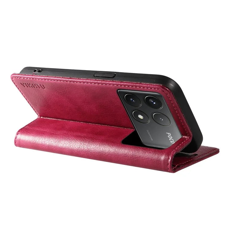 YIKATU YK-006 For Xiaomi Redmi K70 5G / K70 Pro 5G / Poco F6 Pro 5G Case Leather Phone Cover Strong Magnetic Closure