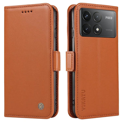 YIKATU YK-003 For Xiaomi Poco F6 Pro 5G / Redmi K70 5G / K70 Pro 5G Wallet Case PU Leather Phone Cover