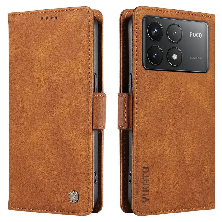 YIKATU YK-005 For Xiaomi Poco F6 Pro 5G / Redmi K70 5G / K70 Pro 5G Case Leather Wallet Phone Cover