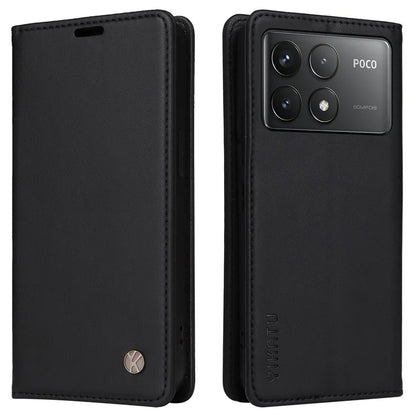 YIKATU YK-001 For Xiaomi Poco F6 Pro 5G / Redmi K70 5G / K70 Pro 5G Stand Case PU Leather Phone Cover