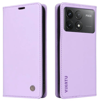 YIKATU YK-001 For Xiaomi Poco F6 Pro 5G / Redmi K70 5G / K70 Pro 5G Stand Case PU Leather Phone Cover