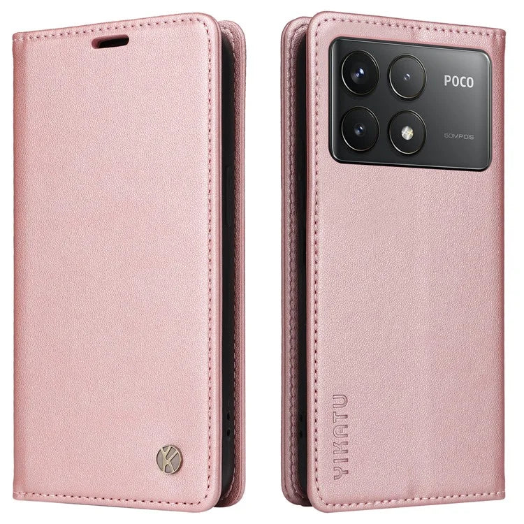 YIKATU YK-001 For Xiaomi Poco F6 Pro 5G / Redmi K70 5G / K70 Pro 5G Stand Case PU Leather Phone Cover