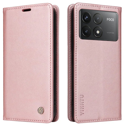 YIKATU YK-001 For Xiaomi Poco F6 Pro 5G / Redmi K70 5G / K70 Pro 5G Stand Case PU Leather Phone Cover