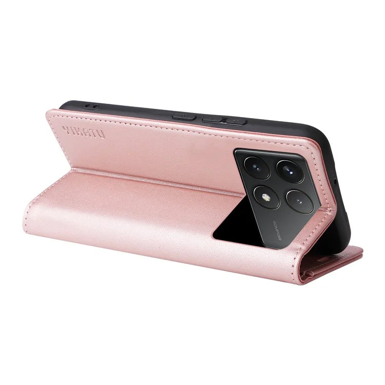 YIKATU YK-001 For Xiaomi Poco F6 Pro 5G / Redmi K70 5G / K70 Pro 5G Stand Case PU Leather Phone Cover