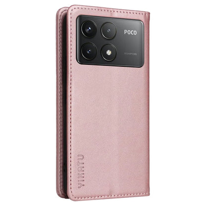 YIKATU YK-001 For Xiaomi Poco F6 Pro 5G / Redmi K70 5G / K70 Pro 5G Stand Case PU Leather Phone Cover