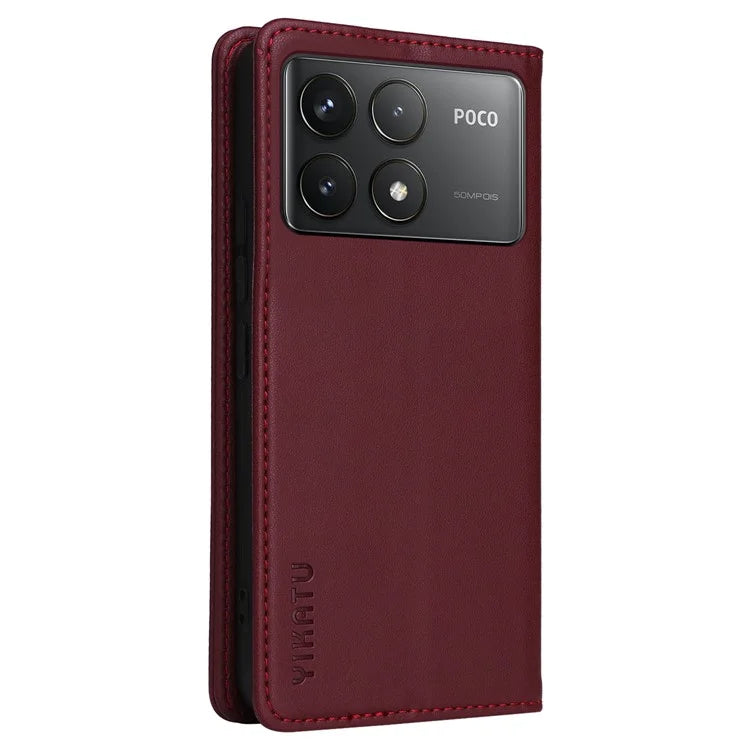 YIKATU YK-001 For Xiaomi Poco F6 Pro 5G / Redmi K70 5G / K70 Pro 5G Stand Case PU Leather Phone Cover