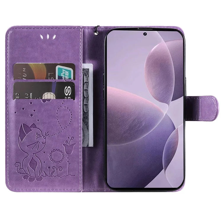 KT Imprinting Flower Series-4 For Xiaomi Redmi K70 5G / K70 Pro 5G / Poco F6 Pro 5G Case Leather Phone Cover